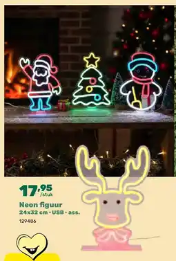 Happyland Neon figuur 24x32 cm • USB • ass aanbieding