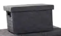 Happyland Stoffen mand met deksel en handvaten 29x19xh18 cm aanbieding