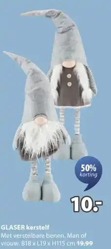 Jysk GLASER kerstelf aanbieding