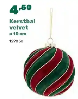 Happyland Kerstbal velvet ø 10 cm aanbieding
