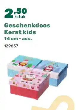 Happyland Geschenkdoos Kerst kids 14 cm • ass aanbieding