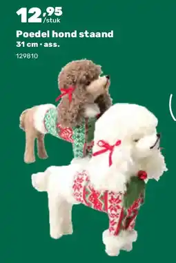 Happyland Poedel hond staand 31 cm • ass aanbieding