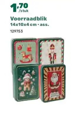 Happyland Voorraadblik 14x10x4 cm • ass aanbieding