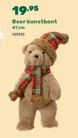 Happyland Beer kunstbont 41 cm aanbieding
