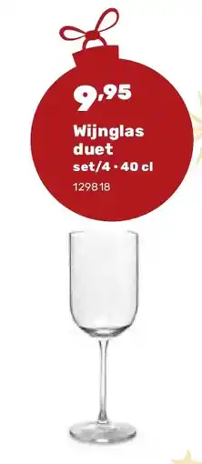 Happyland Wijnglas duet set/4 • 40 cl aanbieding