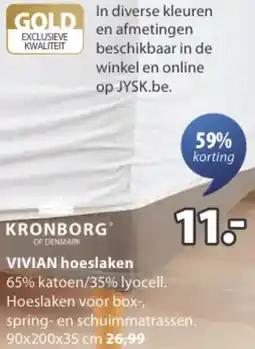 Jysk VIVIAN hoeslaken aanbieding
