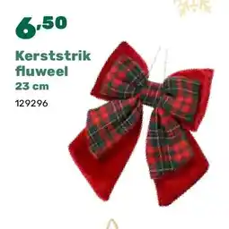 Happyland Kerststrik fluweel 23 cm aanbieding