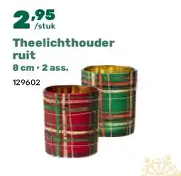 Happyland Theelichthouder ruit 8 cm • 2 ass aanbieding