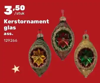 Happyland Kerstornament glas ass aanbieding