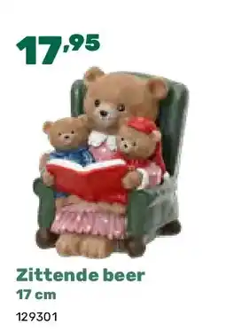 Happyland Zittende beer 17 cm aanbieding