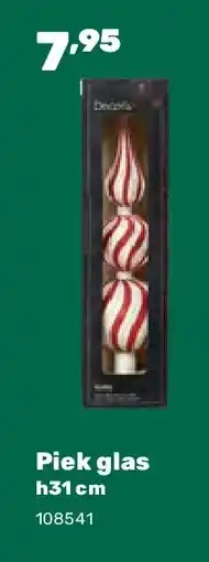 Happyland Piek glas h31 cm aanbieding