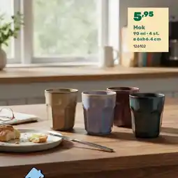 Happyland Mok 90 ml • 4 st. ø 6xh6.4 cm aanbieding