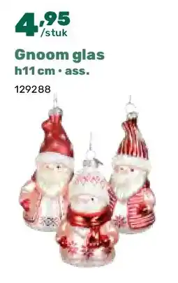 Happyland Gnoom glas h11 cm • ass aanbieding