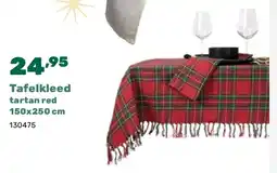 Happyland Tafelkleed tartan red 150x250 cm aanbieding