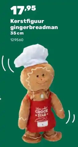 Happyland Kerstfiguur gingerbreadman 35 cm aanbieding