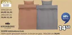 Jysk KRONBORG SANNE dekbedovertrek aanbieding