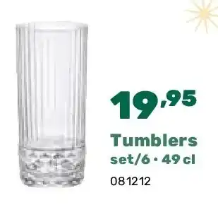 Happyland Tumblers set/6 • 49 cl aanbieding
