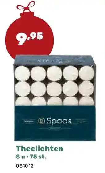 Happyland Theelichten 8 u • 75 st aanbieding