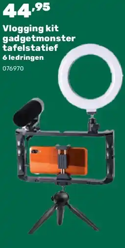 Happyland Vlogging kit gadgetmonster tafelstatief 6 ledringen aanbieding