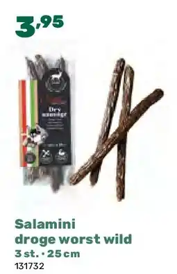 Happyland Salamini droge worst wild 3 st. • 25 cm aanbieding