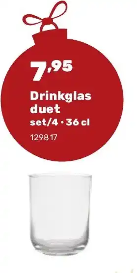 Happyland Drinkglas duet set/4 • 36 cl aanbieding