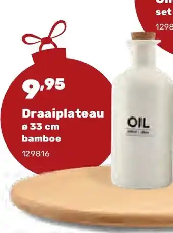 Happyland Draaiplateau ø 33 cm bamboe aanbieding