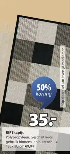 Jysk RIPS tapijt aanbieding