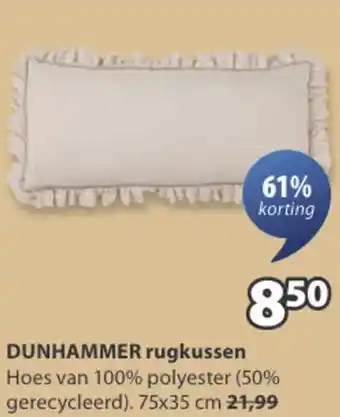 Jysk DUNHAMMER rugkussen aanbieding