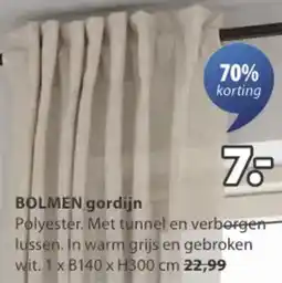 Jysk BOLMEN gordijn aanbieding