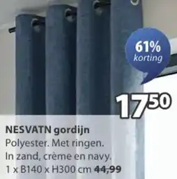 Jysk NESVATN gordijn aanbieding