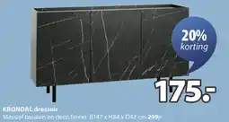 Jysk KRONDAL dressoir aanbieding