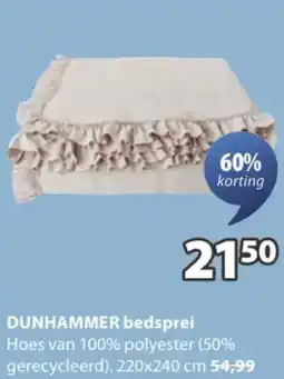Jysk DUNHAMMER bedsprei aanbieding