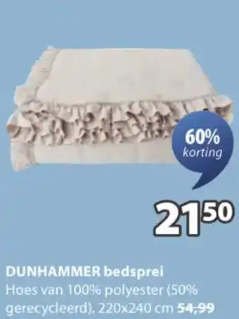 Jysk DUNHAMMER bedsprei aanbieding