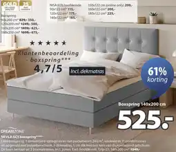 Jysk DREAMZONE NEVLA GC5 boxspring aanbieding