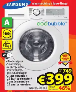 ElectroStock Samsung wasmachine/ lave-linge WW91CGC04ATHEN aanbieding