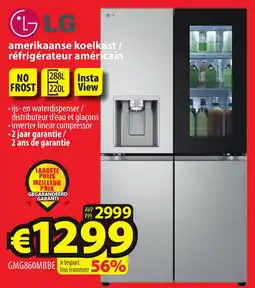 ElectroStock LG amerikaanse koelkast / réfrigérateur américain GMG860MBBE aanbieding
