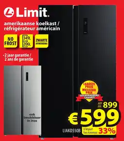 ElectroStock Limit. amerikaanse koelkast / réfrigérateur américain LIAKD550B aanbieding