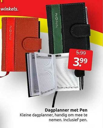 Boekenvoordeel Dagplanner Met Pen aanbieding