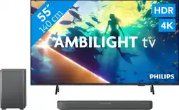 Coolblue Philips Ambilight 55 PUS8000 4K (2025) + Philips TAB5309 aanbieding