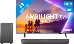 Coolblue Philips Ambilight 43'' PUS8500 QLED 4K (2025) + Philips TAB5309 aanbieding