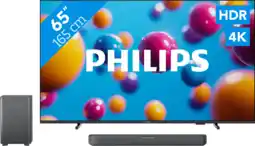 Coolblue Philips Ambilight 65'' PUS7000 4K (2025) + Philips TAB5309 aanbieding