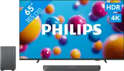Coolblue Philips Ambilight 65'' PUS7000 4K (2025) + Philips TAB5309 aanbieding