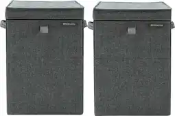 Coolblue Brabantia Wasboxen Pepper Black Duo Pack aanbieding