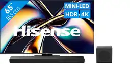 Coolblue Hisense 65'' ULED Mini-LED U8Q (2025) + Hisense AX3120Q aanbieding