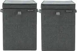 Coolblue Brabantia Corbeilles à Linge Pepper Black Lot de 2 aanbieding
