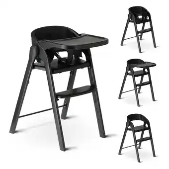 Decathlon Deryan Luxe Kinderstoel - Meegroei - Inklapbaar - Zwart aanbieding