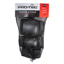 Decathlon Beschermers voor skateboarden kinderen set van 3 zwart aanbieding