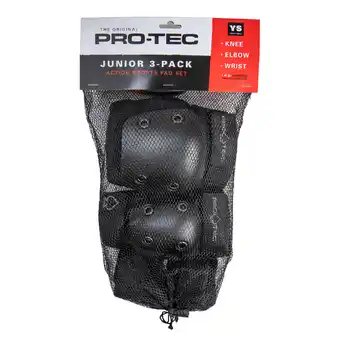 Decathlon Beschermers voor skateboarden kinderen set van 3 zwart aanbieding