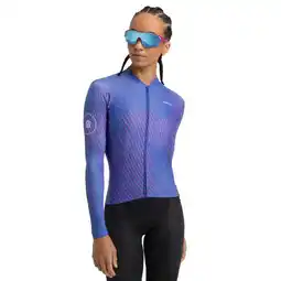 Decathlon Dames Fietsen wielershirt lange mouw M2 Quantum Blauw aanbieding
