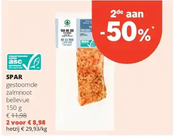 Spar SPAR gestoomde zalmnoot bellevue 150 g aanbieding